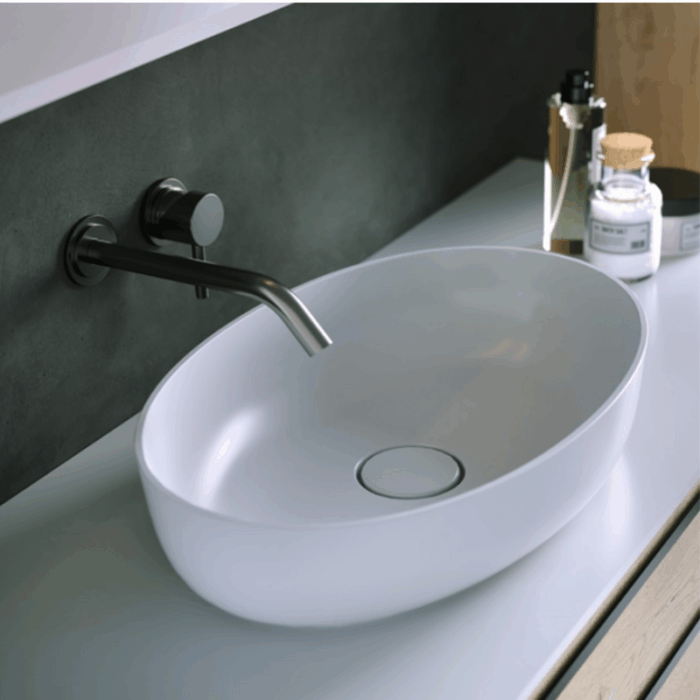 Lavoar pe blat din compozit KERROCK® Soft 550x360 mm, semi-mat - imagine 3