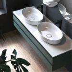 Lavoar pe blat din compozit KERROCK® Soft 550x360 mm, semi-mat - imagine 4
