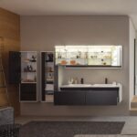 Mobilier pentru baie Pandora 750x540 mm cu lavoar din material compozit - imagine 3