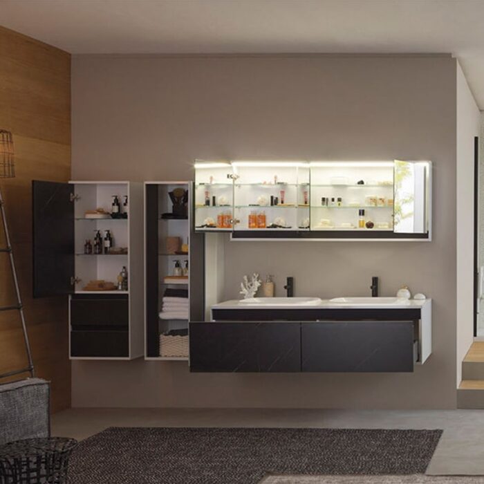 Mobilier pentru baie Pandora 750x540 mm cu lavoar din material compozit - imagine 3