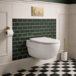 Vas WC compact suspendat Meridian Rimless® cu capac Slim SoftClose, alb lucios - imagine 2