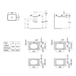 Lavoar în blat INSPIRA SQUARE FINECERAMIC® 550x370 mm - imagine 3