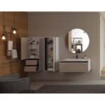 Mobilier pentru baie Pandora 750x540 mm cu lavoar din material compozit - imagine 5