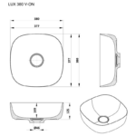 Lavoare pe blat din compozit KERROCK® Lux 380 mm - imagine 2