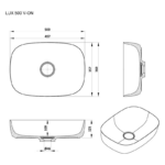 Lavoare pe blat din compozit KERROCK® Lux 500x360 mm - imagine 2
