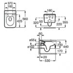 Vas WC suspendat Inspira Square Rimless® cu capac SoftClose - imagine 4