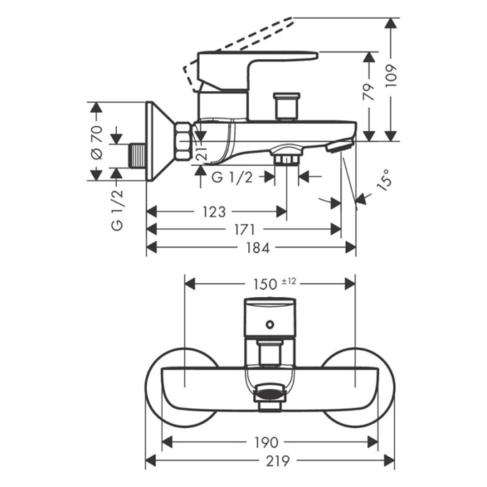 Baterie pentru cadă VERNIS BLEND - imagine 2