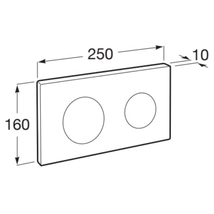 Clapetă de acționare PL10 alb mat - imagine 2