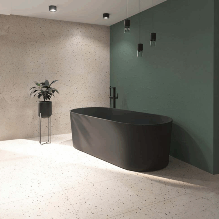 Cadă de baie freestanding din compozit Omnires OVO M+ 1600x750 mm - imagine 7