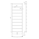 Uscător pentru prosoape Mario Inox Classic HP, mărime și culoare la alegere - imagine 8