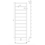 Uscător pentru prosoape Mario Inox Classic HP, mărime și culoare la alegere - imagine 9