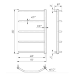 Uscător pentru prosoape Mario Inox Trapetia HP, mărime și culoare la alegere - imagine 4