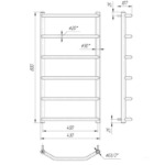 Uscător pentru prosoape Mario Inox Trapetia HP, mărime și culoare la alegere - imagine 5