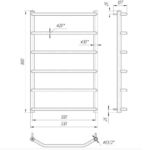 Uscător pentru prosoape Mario Inox Trapetia HP, mărime și culoare la alegere - imagine 6