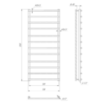 Uscător pentru prosoape Mario Inox Practic Turin, mărime și culoare la alegere - imagine 9