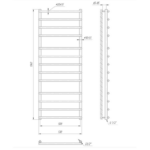 Uscător pentru prosoape Mario Inox Practic Turin, mărime și culoare la alegere - imagine 10