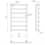 Uscător pentru prosoape Mario Inox Practic Turin, mărime și culoare la alegere - imagine 4