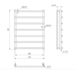 Uscător pentru prosoape Mario Inox Practic Turin, mărime și culoare la alegere - imagine 5