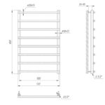 Uscător pentru prosoape Mario Inox Practic Turin, mărime și culoare la alegere - imagine 6