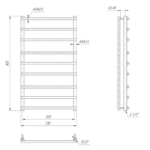 Uscător pentru prosoape Mario Inox Practic Turin, mărime și culoare la alegere - imagine 7