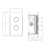 Baterie termostatică pentru duș/baie încorporată Omnires Contour - imagine 3