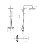 Coloană termostatică pentru duș Omnires Contour - imagine 2