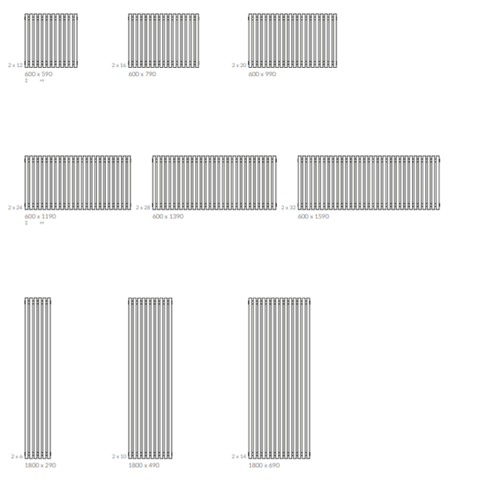 Radiator electric Terma TUNE VWD E, mărime și culoare la alegere - imagine 10