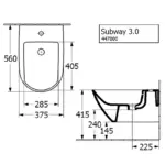 Bideu suspendat Villeroy&Boch Subway 3.0 - imagine 4