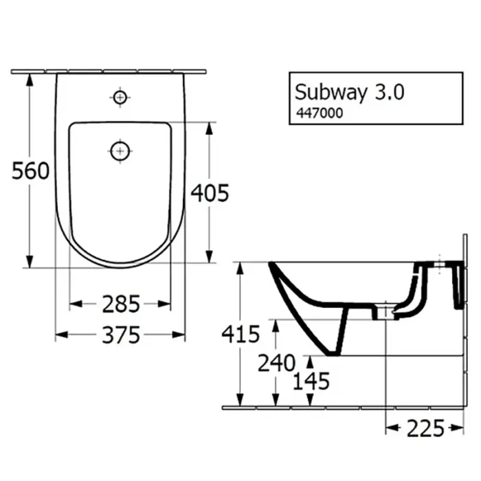 Bideu suspendat Villeroy&Boch Subway 3.0 - imagine 4