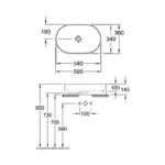 Lavoar pe blat Villeroy&Boch Collaro 560x360 mm - imagine 5