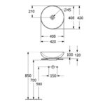 Lavoar pe blat Villeroy&Boch Loop&Friends 420 mm - imagine 5