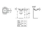 Lavoar in blat ROCA The Gap Square 390x370 mm - imagine 2