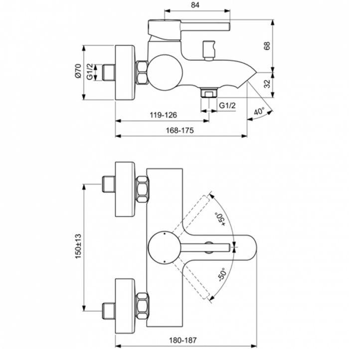 Baterie pentru cadă Ideal Standard Ceraline - imagine 5