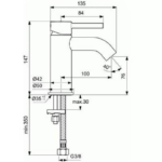 Baterie pentru lavoar Ideal Standard Ceraline - imagine 3