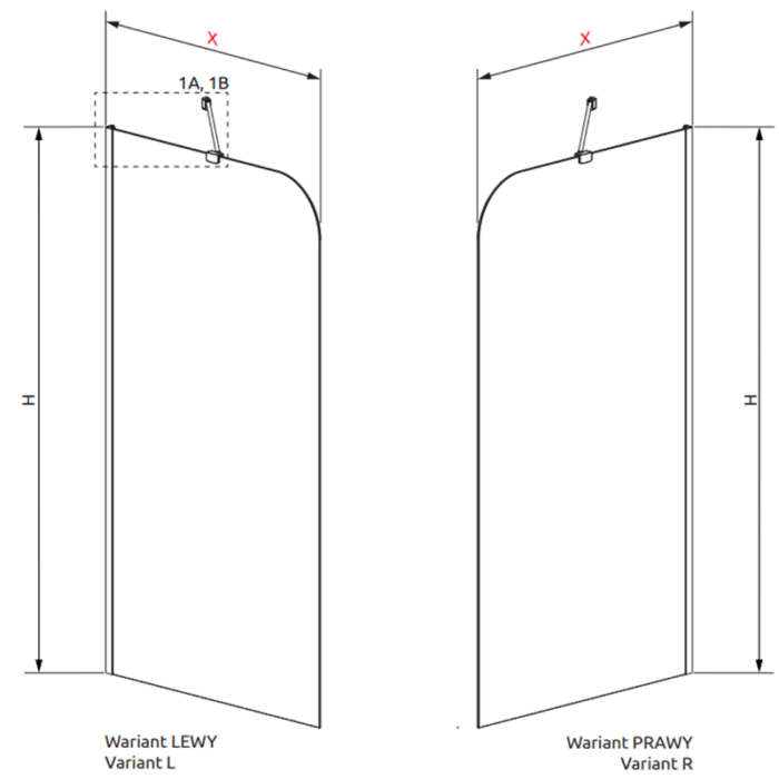 Paravan pentru cadă Torrenta PNJ II 800x1500 mm - imagine 6
