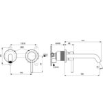 Baterie încorporată pentru lavoar Ideal Standard Ceraline - imagine 5