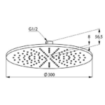 Pălărie de duș Kludi A-QA 300mm - imagine 2