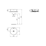 Lavoar pe blat Ideal Standard Atelier Ipalyss 400x400 mm - imagine 4