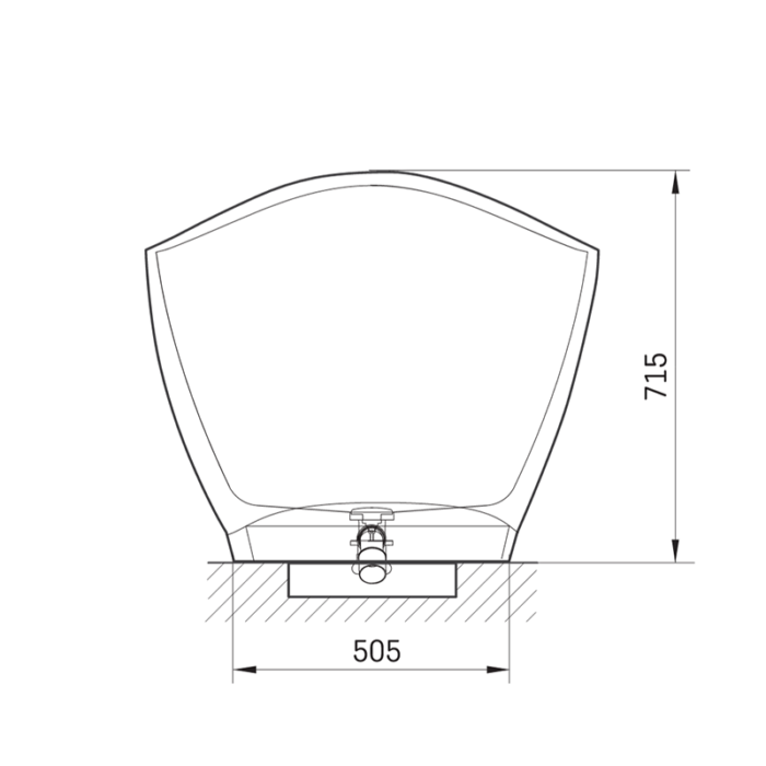 Cadă de baie din material compozit SilkStone FELICE 1945x830mm, culoare la alegere - imagine 8