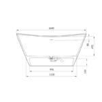 Cadă de baie din material compozit SilkStone Amore 1600x850mm, culoare la alegere - imagine 6