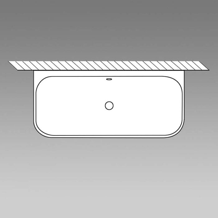 Cadă de baie lipita de perete Villeroy & Boch Oberon 2.0 Quaryl 1800x800 mm - imagine 7