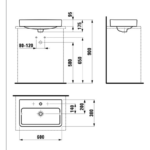 Lavoar pe blat Laufen Pro S 600x380 mm - imagine 4
