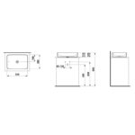 Lavoar pe blat Laufen PRO S 550x380 mm - imagine 3