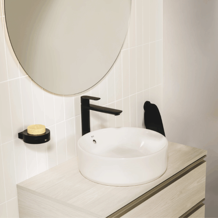 Lavoar pe blat ROCA The Gap Round 390x390 mm, alb lucios - imagine 3