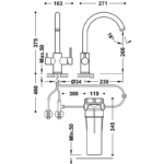Baterie pentru bucătărie cu filtru TRES - imagine 2