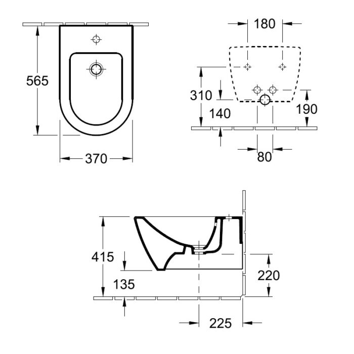 Bideu suspendat Villeroy&Boch Subway 2.0 - imagine 4
