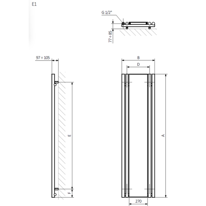 Radiator electric Terma ROLO Mirror, mărime și culoare la alegere - imagine 5
