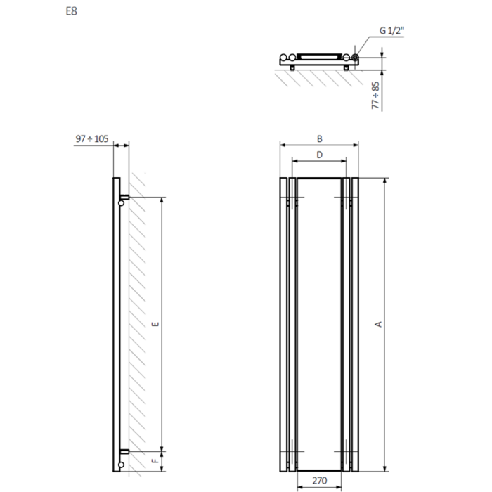 Radiator electric Terma ROLO Mirror, mărime și culoare la alegere - imagine 4