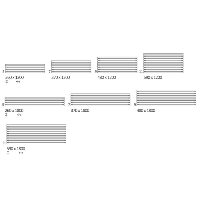Radiator orizontal Terma ROLO Room H, mărime și culoare la alegere - imagine 5