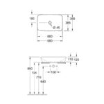 Lavoar pe blat Villeroy&Boch Artis 580x380 mm - imagine 4